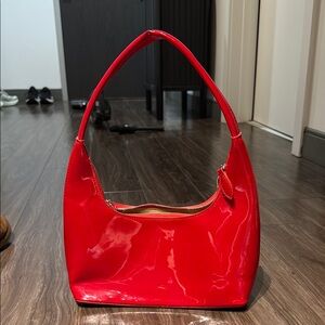 Red shoulder bag